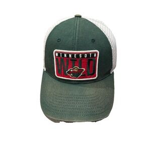 Minnesota Wild Hat Cap Snap Back Green NHL Hockey Logo Patch Adjustable H181